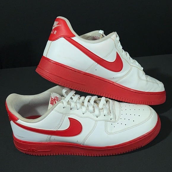 Nike‎ Air Force 1 \'07  White-University Red Size 11.5 Men\'s main image 10